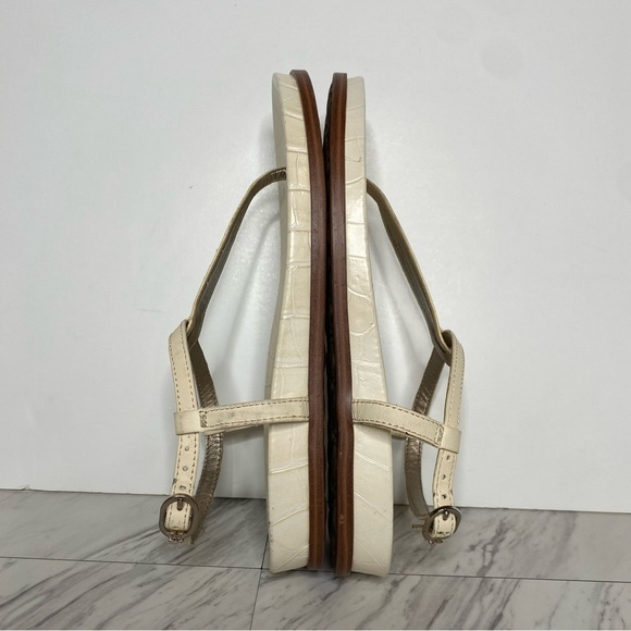 Sam Edelman Naomi Modern Ivory Crocodile Leather Sandal 6 1/2 M - Picture 7 of 14